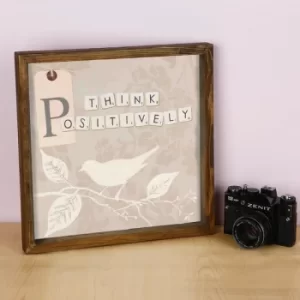 Image of KZM460 Brown Beige Powder Decorative Framed MDF Painting