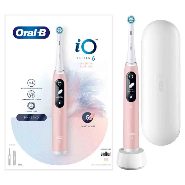 Image of Oral B iO 6 Pink Sand Electric Toothbrush