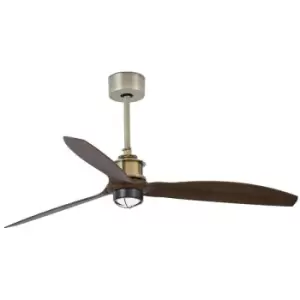 Image of Faro JUST - LED Old Gold, Wood Ceiling Fan with DC Motor, 3000K