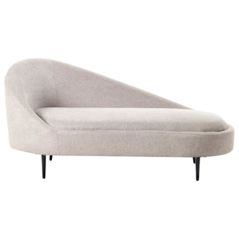 Image of Beliani Left-Hand Chaise Lounge Valreas Fabric Taupe