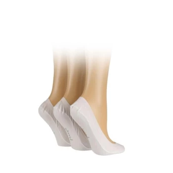 Image of Pringle Marian No Show 3 Pack Socks - White