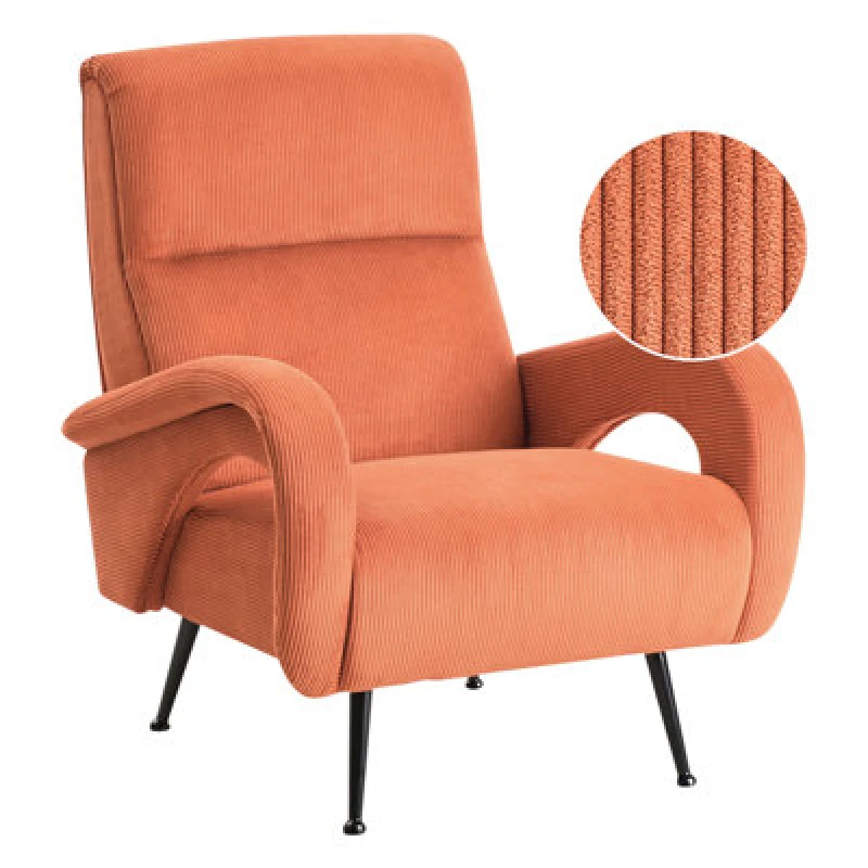 Image of Beliani Armchair Svalov Corduroy Orange
