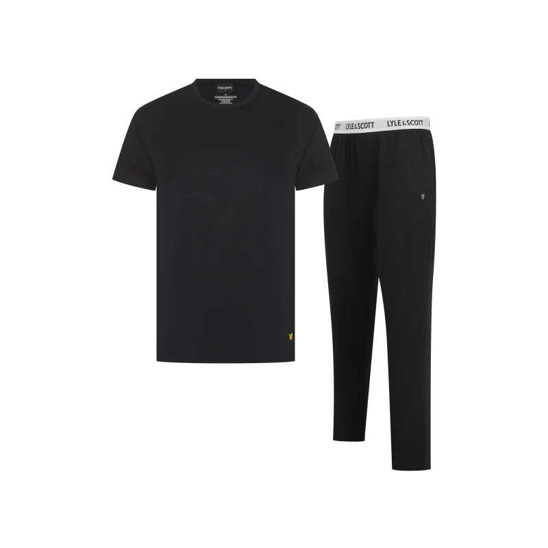Image of Lyle and Scott Lyle Sleepw Pant Set Sn63 Jet Black male S
