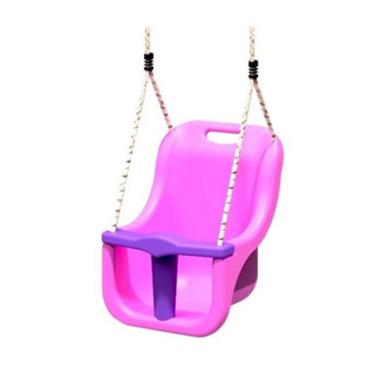 Image of Rebo Baby Swing Seat With Soft-Touch Ropes - Pink