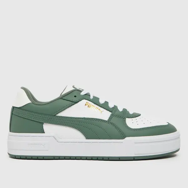 Image of PUMA ca pro classic trainers in white & green White & Green UK 8 (EU 42)