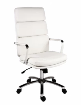 Image of Teknik Deco Faux Leather Executive Office Chair - White