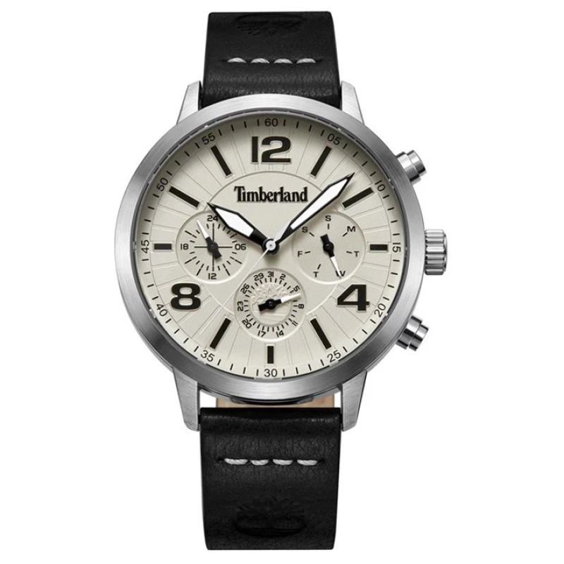 Image of Timberland Louden Black Leather Strap Watch - W76111