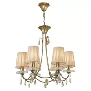 Image of Suspension lampshades Sophie Or painted 6 bulbs 80cm