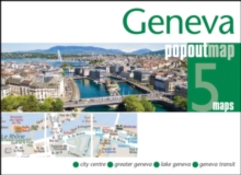 Image of Geneva PopOut Map - pocket size, pop up, street map of Geneva Sheet map, folded