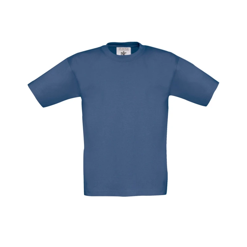 Image of B&C Exact 150 T-Shirt in Mid Blue Size: 3-4 Years Mid Blue Unisex 3-4 Years