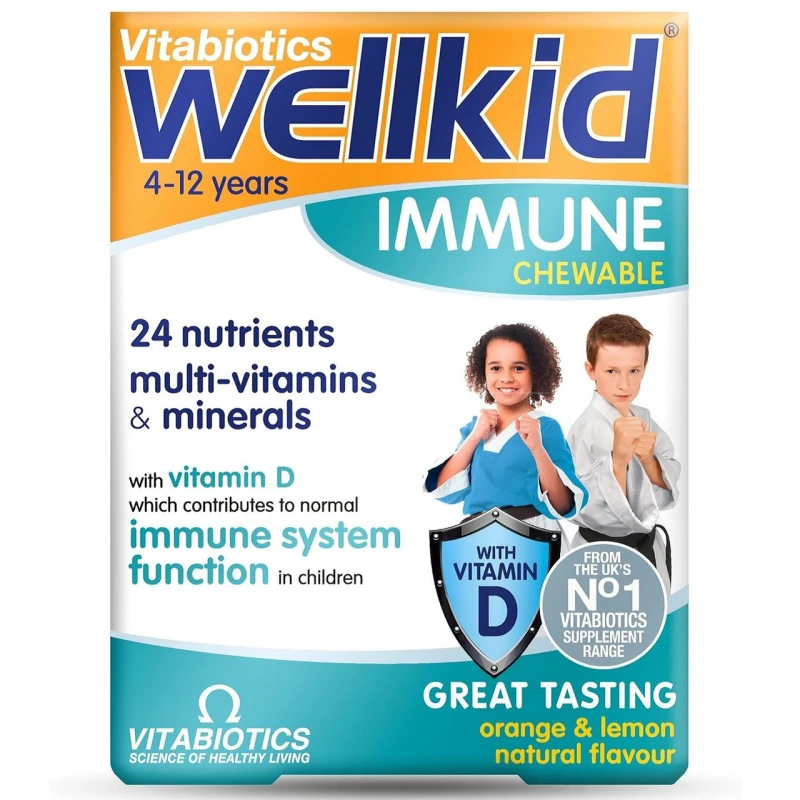 Image of Vitabiotics Wellkid Immune 30 Tablets