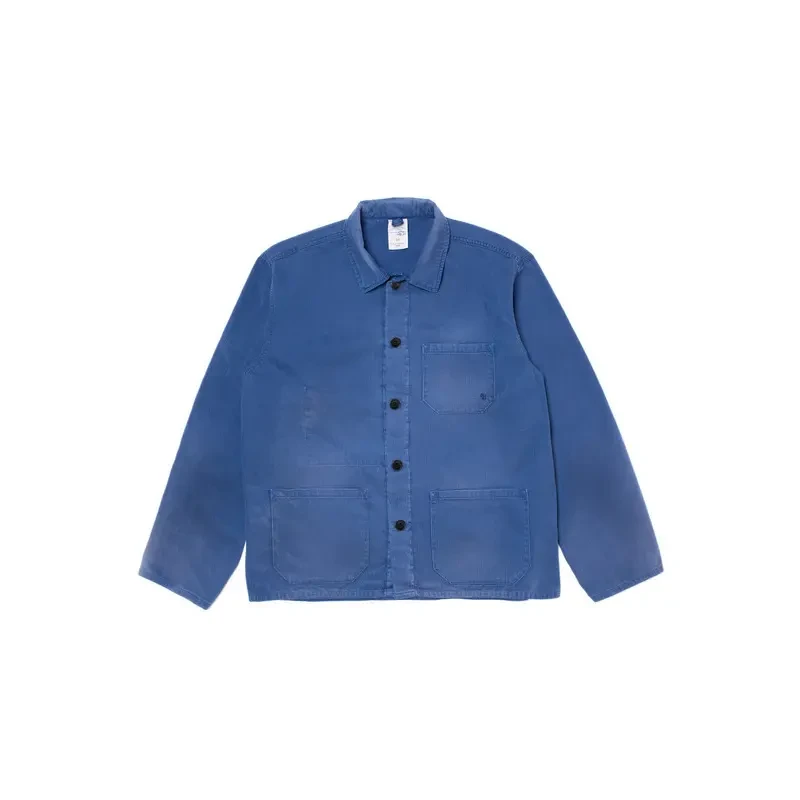 Image of Nudie Jeans Denim jacket Nudie Jeans Buddy Herringbone Chore Bleu Male XL