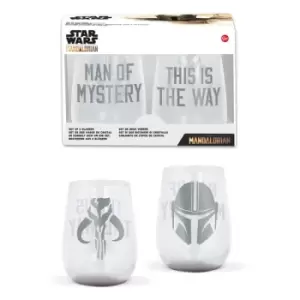 Image of Star Wars The Mandalorian Crystal Glasses 2-Packs Case (6)