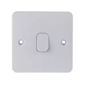 Image of Schneider Electric Lisse White Moulded - Single Retractive 2 Way Plate Switch, 10A, GGBL1012R, White, Pack of 10