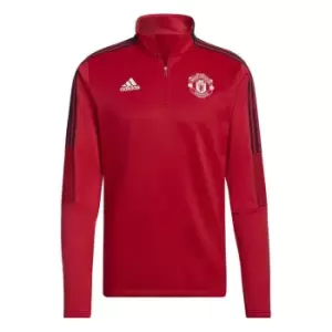 Image of adidas Manchester United Warm Top 2021 2022 Mens - Red