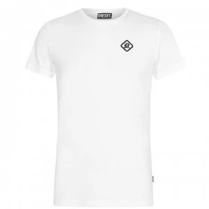 Image of Diesel Cola Label T Shirt - White 100