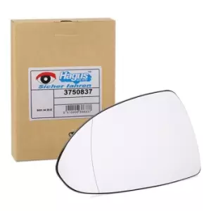 Image of VAN WEZEL Wing Mirror Glass OPEL 3750837 13187623,13296265,1426470 1426551