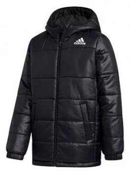 Image of Boys, adidas Youth Synthetic Jacket - Black/White, Size 5-6 Years