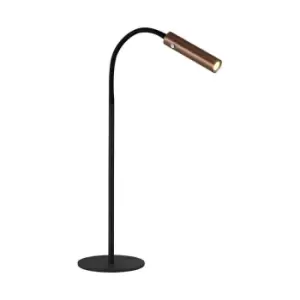 Image of Luminosa Lighting - Table Lamp, 1 Light Adjustable Switched, 1 x 7W LED, 3000K, 436lm, Black, Satin Copper