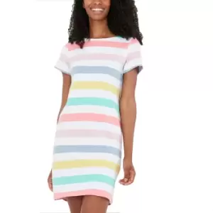 Image of Joules Womens Riviera Round Neck Short Sleeve Jersey Dress UK 14- Bust 39.5', (100cm)