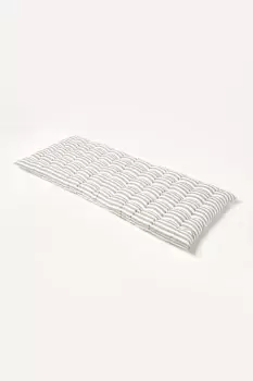 Image of Grey Stripe Bench Cushion 2 Seater