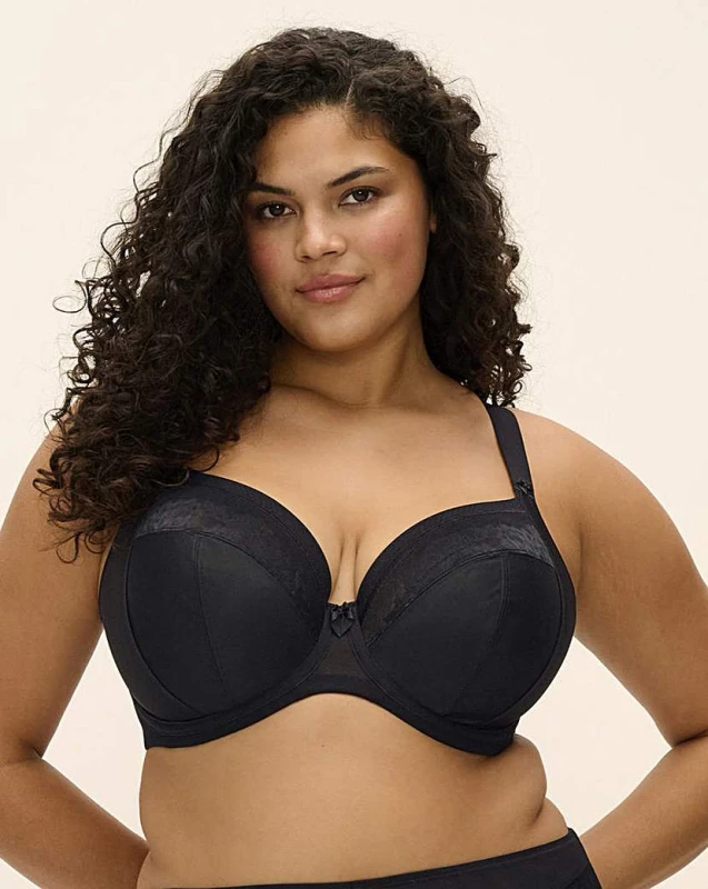 Image of Elomi Elomi Nerina Plunge Wired Bra Black - Elomi - Size: 42E Black Female 42E HW97840