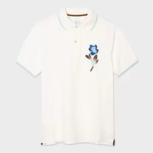 Image of Paul Smith Mens Polo Shirt Floral Emb
