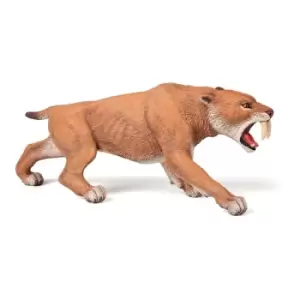 Image of PAPO Dinosaurs Smilodon Toy Figure, Three Years or Above, Tan (55022)