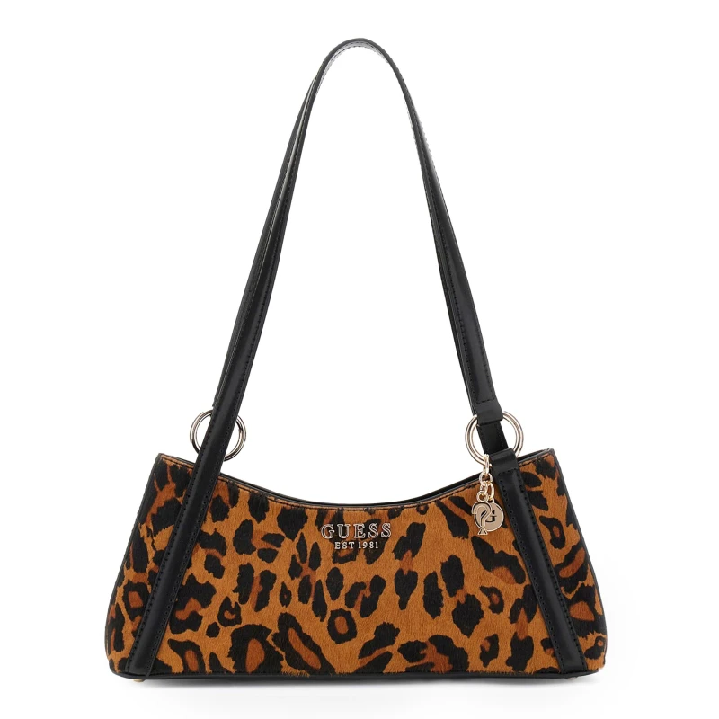 Image of Guess Womens Domitilla Shoulder Bag Leopard female One Size