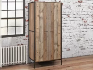 Image of Birlea Urban Rustic 2 Door Double Wardrobe Flat Packed