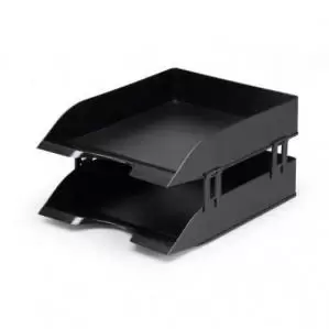 Image of Durable Black Letter Tray Risers