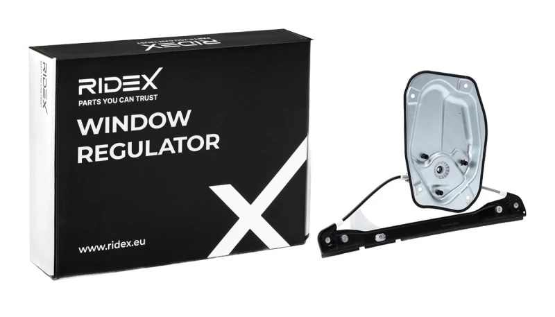 Image of RIDEX 1561W0232 Window regulator Left Rear, Operating Mode: Electric, without electric motor, with bolted-on plate Window Winder (1561)