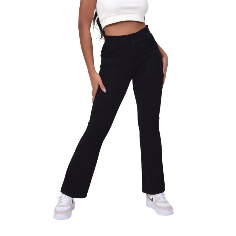 Image of Project X Paris Paper bag style flare jeans For Her Project X Paris Noir Female XS