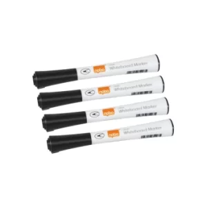 Image of Glide Whiteboard Pens Fine Tip 4 Pack Black