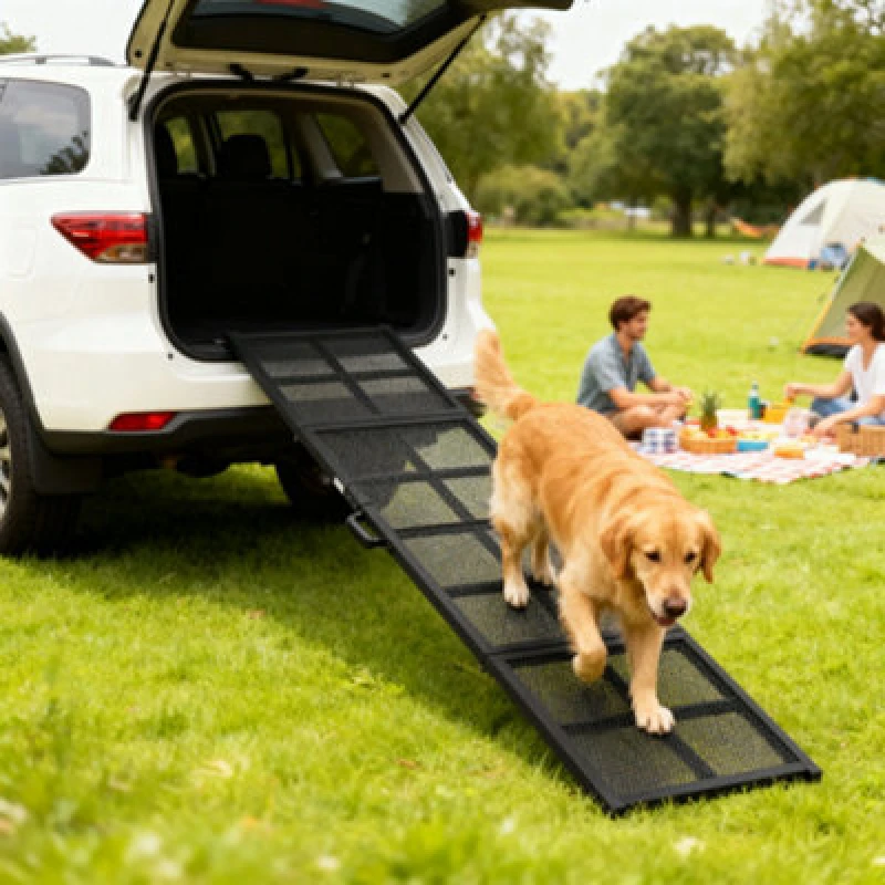 Image of Pawhut 191 X 50Cm Dog Ramp For Car, Pet Stairs For Large Dogs, For Suvs