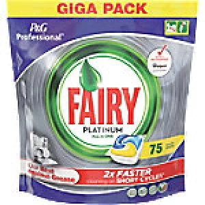 Image of Fairy Dishwasher Tablets Platinum Lemon 75 Pieces