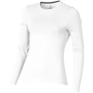 Image of Elevate Womens/Ladies Ponoka Long Sleeve T-Shirt (M) (White)