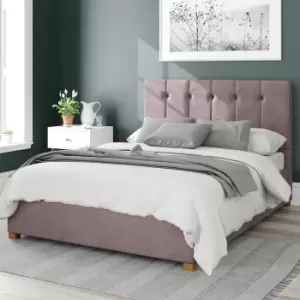 Image of Aspire Hepburn Velvet Double Ottoman Bedframe - Blush