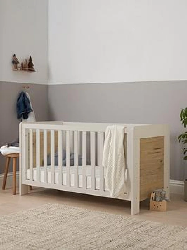 Image of Tutti Bambini Alba Cot Bed - White Sand / Distressed Oak, White 211056/3609
