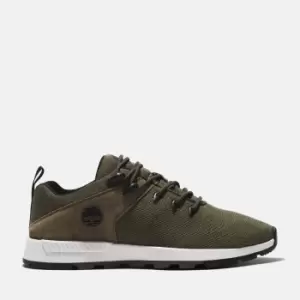 Image of Timberland Sprint Trekker Knit Trainer For Men In Green Green, Size 8.5