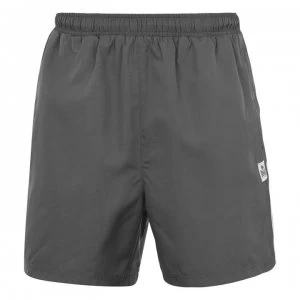 Image of Lonsdale 2 Stripe Woven Shorts Mens - Charcoal/White