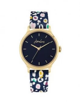 Image of Joules Ladies Watch With Blue Printed Pu Strap And Blue Dial