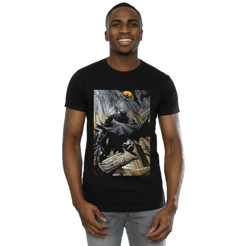 Image of Batman Night Gotham City T-Shirt Black male