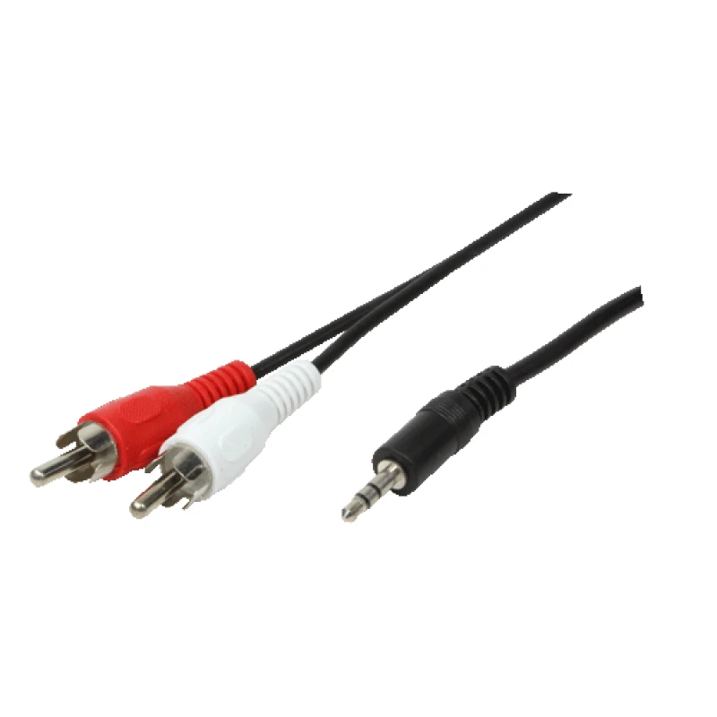 Image of LogiLink 1x3.5mm - 2xRCA. 1.5m audio cable 3.5mm Black