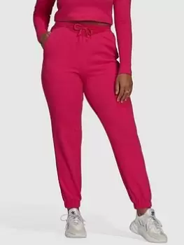 Image of adidas Originals Winter Ease Rib Cuffed Pant, Magenta, Size 8, Women