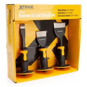 Image of XTrade X0900014 Guarded Bolster & Cold Chisel Set (3 Piece)