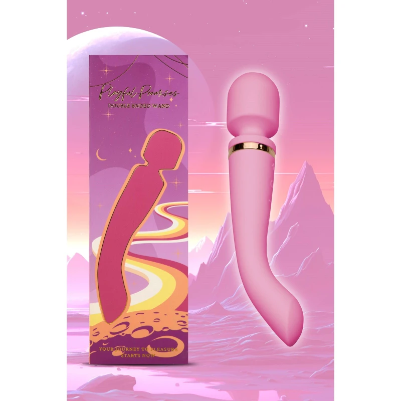 Image of Playful Promises Double Ended Wand with 10 setting Pink unisex O/S