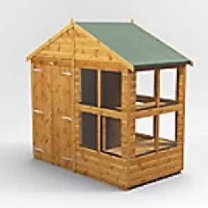 Image of Power Garden Shed 48PAPSDD Golden Brown 4x8
