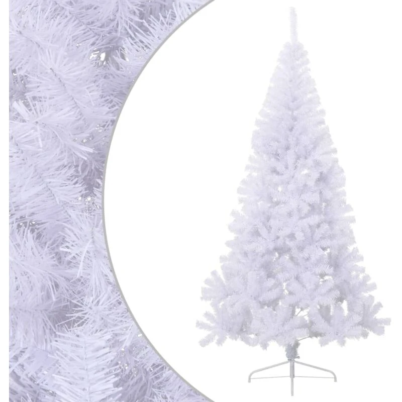 Image of VIDAXL Vidaxl - Artificial Half Christmas Tree with Stand White 240cm pvc 8720286361535