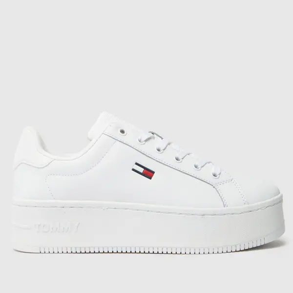 Image of Tommy Jeans platform trainers in white